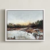 "Through The Woods" - Art Print in Burnt Sienna by Lorent and Leif - Framed Canvas