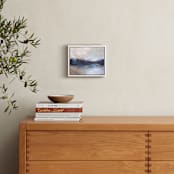 "Saint Mary's Lake" - Art Print in Phthalo Blue by Lorent and Leif - In a Room
