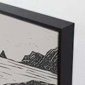 "It's Always Raining Here" - Art Print in Grey by Maja Cunningham - Frame Close-up