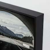 "down in the middle" - Art Print in sentiment blue by Van Tsao - Frame Close-up