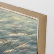 "Waves of Tinsel" - Art Print in Greenish Grey by Cristina Marie - Frame Close-up