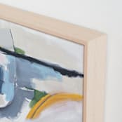 "Feeling The Day 1" - Art Print in Steel Blue by Karyn Denten - Frame Close-up