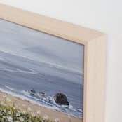 "Seaside Daisies" - Art Print in Dusty Blue by Arohika Verma - Frame Close-up
