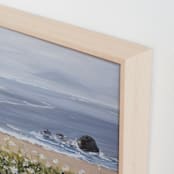 "Seaside Daisies" - Art Print in Dusty Blue by Arohika Verma - Frame Close-up