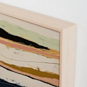 "Bike Path" - Art Print in Black by Caryn Owen - Frame Close-up