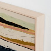 "Bike Path" - Art Print in Black by Caryn Owen - Frame Close-up