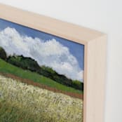 "Meadow Horizon" - Art Print in Grass Green by Kristi Visser - Frame Close-up
