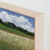 "Meadow Horizon" - Art Print in Grass Green by Kristi Visser - Frame Close-up