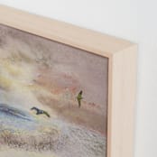 "Gulls" - Art Print in sunrise by Ramnik Velji - Frame Close-up