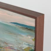 "Coastal Hike" - Art Print in Lake by Lindsay Megahed - Frame Close-up