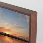 "SUNSET OVER LAKE" - Art Print in Golden orange by NSMARK - Frame Close-up