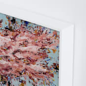 "My Rage is Like a Flower Garden in Aqua" - Art Print in Petal by Marcy Parks - Frame Close-up