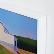 "Easton Hill" - Art Print in Periwinkle Sky by Carol C. Young - Frame Close-up