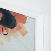 "Orange Abstraction" - Art Print in Coral Orange by Kirsta Benedetti - Frame Close-up