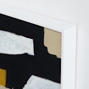 "Beyond Tomorrow" - Art Print in Mustard and Black by Ilana Greenberg - Frame Close-up