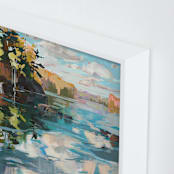 "Upon Reflection" - Art Print in Blue by Jess Franks - Frame Close-up