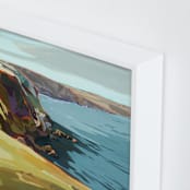 "In the Vale and Gale II" - Art Print in Blue Green by Jess Franks - Frame Close-up