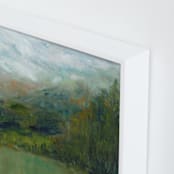 "Loose" - Art Print in Emerald Green by Laura Alvarez - Frame Close-up