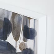 "Curve Appeal" - Art Print in bronze & blue by Michelle Lee - Frame Close-up