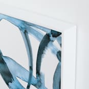 "Stay Connected I" - Art Print in Indigo Blue by Mary Gaspar - Frame Close-up