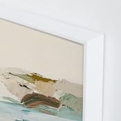 "Tidepools" - Art Print in Creamy Yellow Beige by Caryn Owen - Frame Close-up