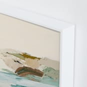 "Tidepools" - Art Print in Creamy Yellow Beige by Caryn Owen - Frame Close-up