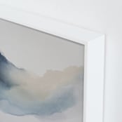 "Reflection in the River" - Art Print in Indigo Blue by Rebecca King - Frame Close-up