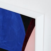 "The Window through which Night Turns to Day" - Art Print in Predawn Blue by Christina Flowers - Frame Close-up