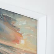 "Take Off Your Cloud, Stay A While" - Art Print in Blush by Khara Ledonne - Frame Close-up