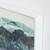 "Scape of the Land " - Art Print in Agate Blue by Jennifer Daily - Frame Close-up