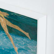 "Submerge II" - Art Print in Underwater Deep Blue by Debra Butler - Frame Close-up