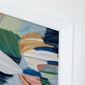 "Water Lotus" - Art Print in Soft Rainbow by Mary Gaspar - Frame Close-up
