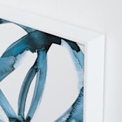 "Stay Connected II" - Art Print in Indigo Blue by Mary Gaspar - Frame Close-up