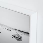 "Silver Sea Moon" - Art Print in Black & White by Tania Medeiros - Frame Close-up