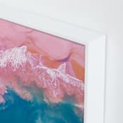 "Marbleization" - Art Print in Ocean by Shari Margolin - Frame Close-up