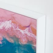 "Marbleization" - Art Print in Ocean by Shari Margolin - Frame Close-up