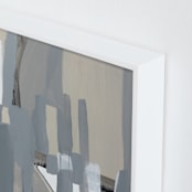 "Patchwork abstract" - Art Print in Neutral Linen by Betsyness Studio - Frame Close-up