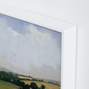 "Best of Both Worlds" - Art Print in Silver Sky by Stephanie Goos Johnson - Frame Close-up