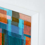 "Patches" - Art Print in Denim blue by Bethania Lima - Frame Close-up