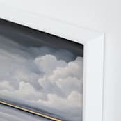 "Quiet Comfort" - Art Print in Slate Grey by Mya Bessette - Frame Close-up