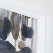 "Curve Appeal" - Art Print in bronze & blue by Michelle Lee - Frame Close-up