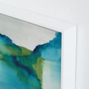 "Enchant" - Art Print in Aqua by Christine Llewellyn - Frame Close-up