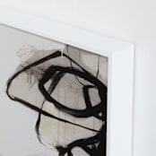 "Black Impact" - Art Print in Light Grey by Kirsta Benedetti - Frame Close-up