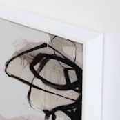 "Black Impact" - Art Print in Light Grey by Kirsta Benedetti - Frame Close-up
