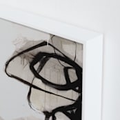 "Black Impact" - Art Print in Light Grey by Kirsta Benedetti - Frame Close-up
