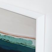 "Coastal Bluff" - Art Print in turquoise blue by Caryn Owen - Frame Close-up