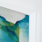 "Enchant" - Art Print in Aqua by Christine Llewellyn - Frame Close-up