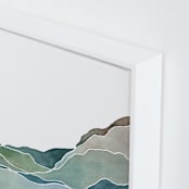 "Terrain No. 1" - Art Print in Ocean Blue by Jennifer Daily - Frame Close-up