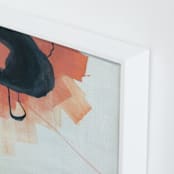 "Orange Abstraction" - Art Print in Coral Orange by Kirsta Benedetti - Frame Close-up