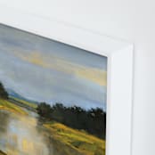 "Glass River" - Art Print in Glass Blue by Stephanie Goos Johnson - Frame Close-up